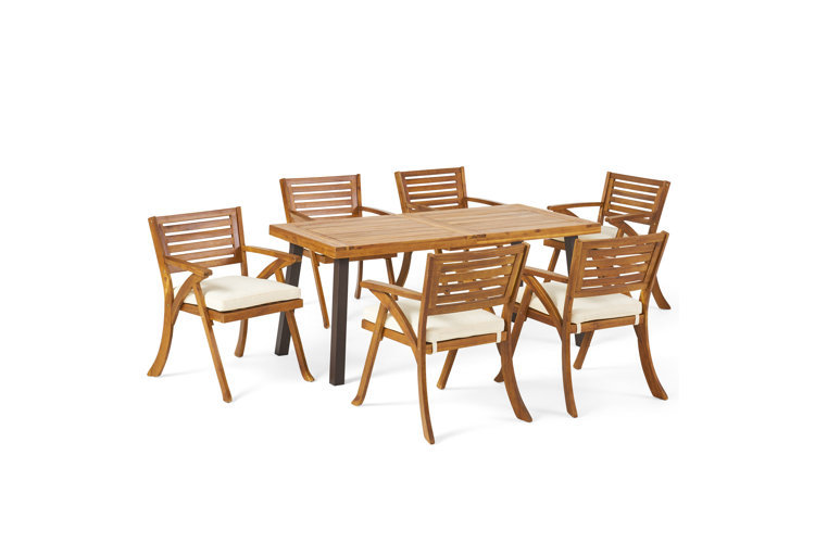 Coyne 7 piece 2025 dining set with cushions